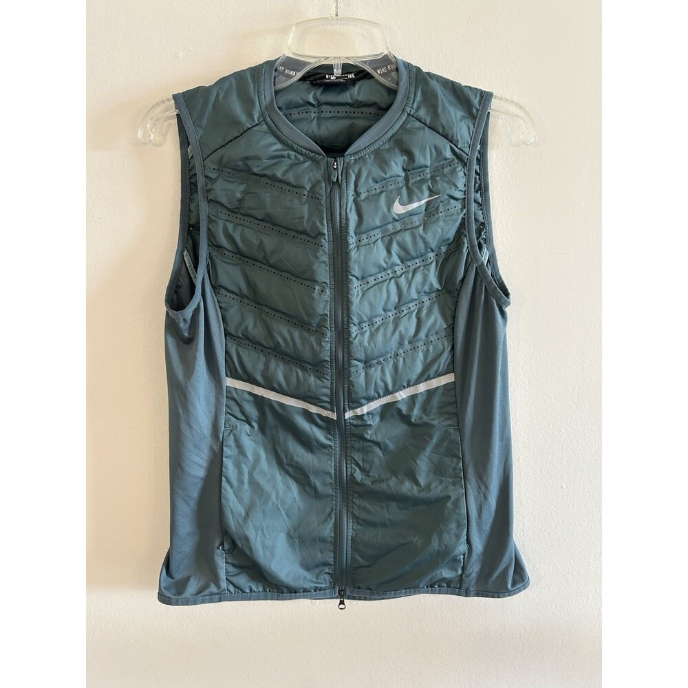 Nike Aeroloft Vest Womens Size M 800 Down Fill Running Outdoor Full Zip